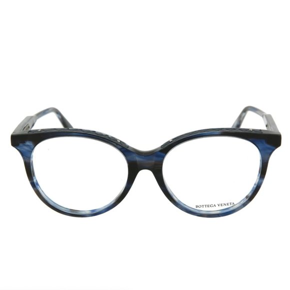 Bottega Veneta Unisex Blue and Grey Round Eyeglasses! - Picture 2 of 4